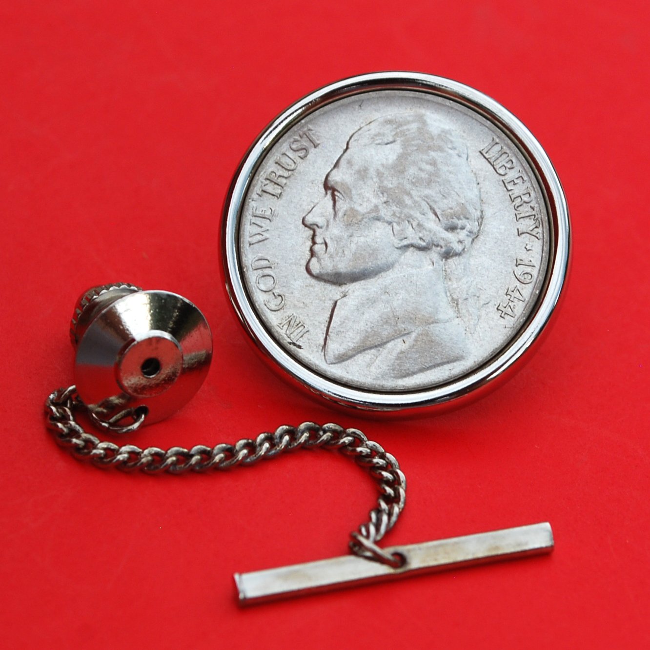 US 1944 Jefferson 35 Silver War Nickel 5 Cent XF/AU Coin