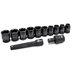 SATA 12-Piece Impact Socket Set, 1/2-Inch Drive