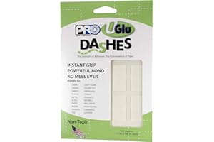 Pro Tapes & Specialties 306UGLU600 UGlu Dash Sheets, 1/2 in. x 5/8 in. dashes / 160 dashes per Pack, Clear