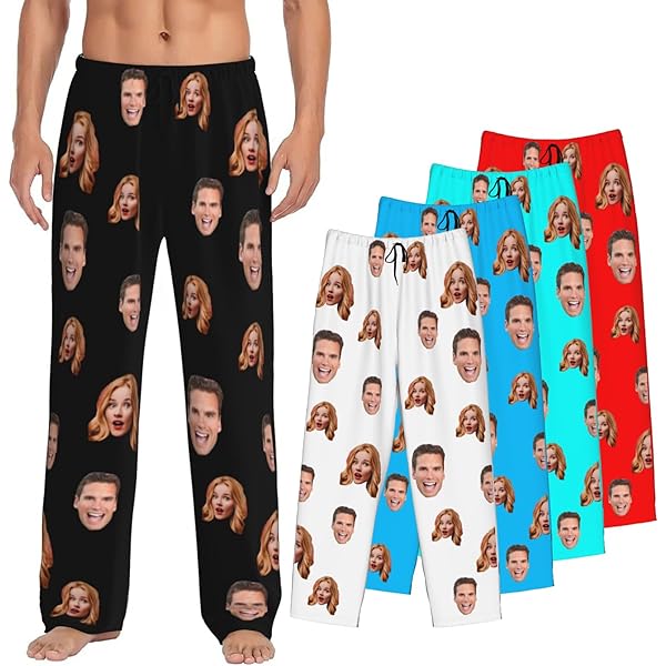 Amazon.com: AIFLM Personalized Pajamas Pants For Men Custom Pajama