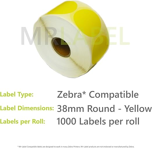 coloured thermal labels