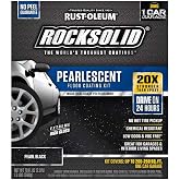 RockSolid Pearlescent Floor Coating Kit, Pearl Black | Pearlescent high-gloss shine, No hot tire pickup, Low odor low VOC, Complete kit included