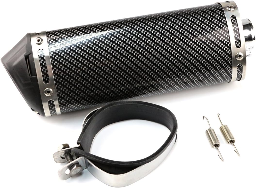 Carbon fiber Color Exhaust Muffler With Movable Silencer Scooter Motorcycle
