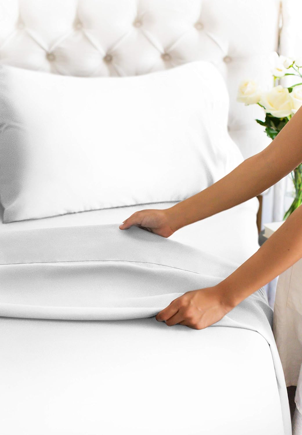 Extra Deep Pocket Sheets - 4 Piece Sheet Set - King Size Sheets Deep Pocket - Extra Deep Bed Sheets - Deep King Fitted Sheet Set - Super and Ultra Deep Sheets - For Deep Pockets Mattress - Fits Easily: Home & Kitchen