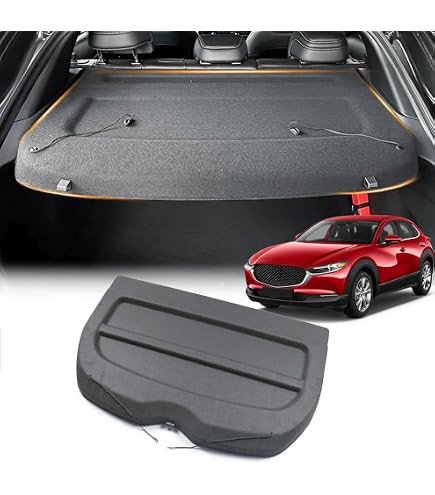Powerty Retractable Trunk Cargo Cover For 2020-2024 Mazda CX-30 - Black Shade, Keeps Luggage Hidden & Organized - View #7