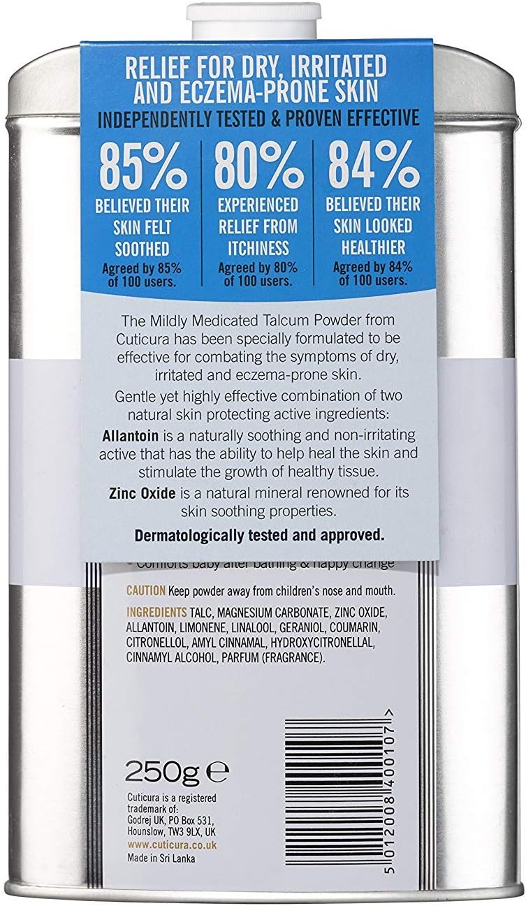 Cuticura Mildly Medicated Talcum Powder (250g) - Pack of 6, 250 g (Pack of 6) - Image 4