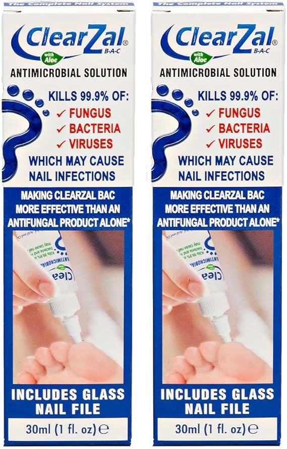 ClearZal BAC Antimicrobial Nail Solution 30ml Kills Fungus, Bacteria