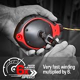 HAUTMEC Chalk Line Reel 30m/100ft Chalk Box 6 Ratio Speed Winding Builders view 3