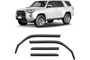 CLIM ART in-Channel Incredibly Durable Rain Guards for Toyota 4Runner 2010-2024, Original Window Deflectors, Vent Deflector, 
