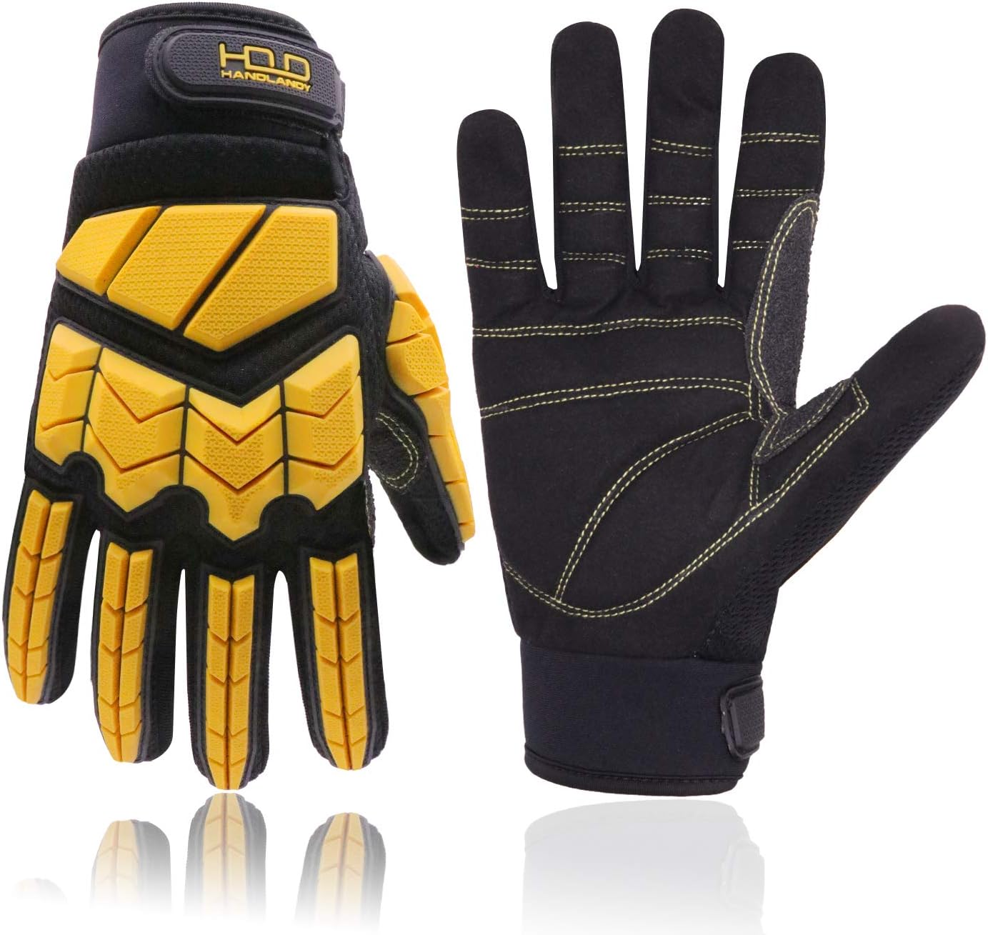 Anti Vibration Work Gloves, SBR Fingers & Palm Padded Work Gloves, Men
