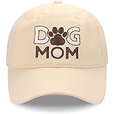 SJUDHHG Women's Dog Mom Hat, Dog Mom Gifts for Women, Embroidery Adjustable Cotton Retro Baseball Cap