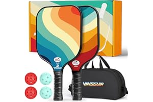 VINSGUIR Pickleball Paddles, USAPA Approved Composite Pickleball Set of 2, Pickleball Rackets with 4 Pickleballs Balls, Pickleball Bag, Pickle Ball Paddle Gifts for Women Men Kids Beginners