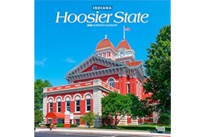 Hoosier State | Indiana Places | 2026 12 x 24 Inch (Hanging) Monthly Square Wall Calendar | Plastic-Free | BrownTrout | USA Indianapolis Midwest State Nature