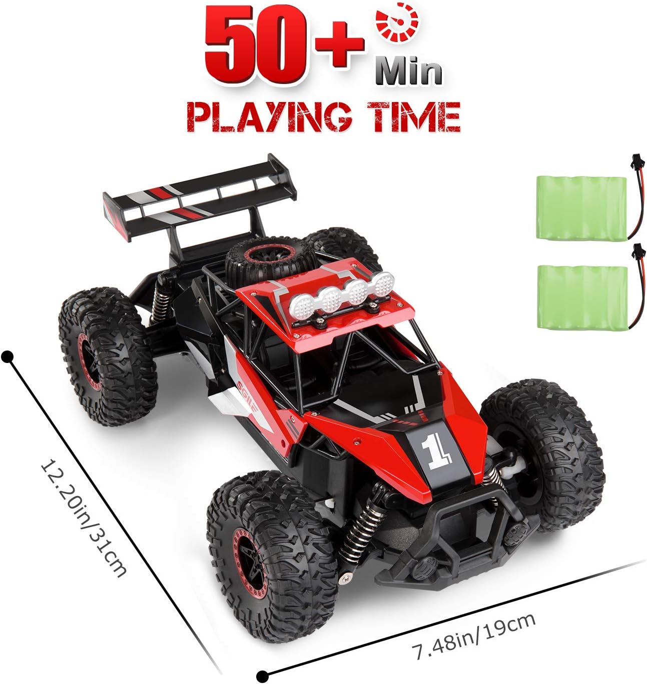 SGILE Remote Control Car Toy for Boys, 2.4 GHz RC Drift Race Car, 1:16 Scale Fast Speedy Crawler Truck, 2 Batteries for 50 Mins Play, Toy Gift for Boys Girls: Toys & Games