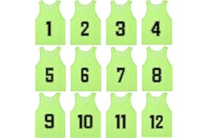 MTTYYD Nylon Mesh Scrimmage Training Team Practice Vests Pinnies for Adult Youth Soccer Bibs Numbered Practice Jerseys