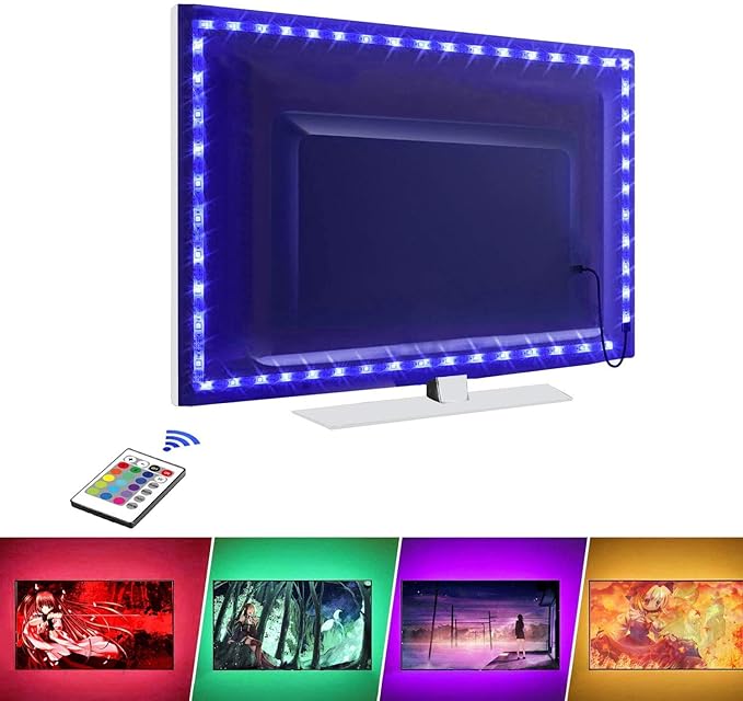 LED Strip Lights, LED TV Backlight, 6.56ft for 3260in TV, 16 Colors