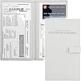 Auto Insurance and Registration Card Holder - Vehicle Glove Box Document Organizer - Car Essential Paperwork Holder for DMV, 