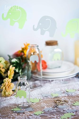 Elephant Confetti Elephant Party Decoration Green Baby Shower