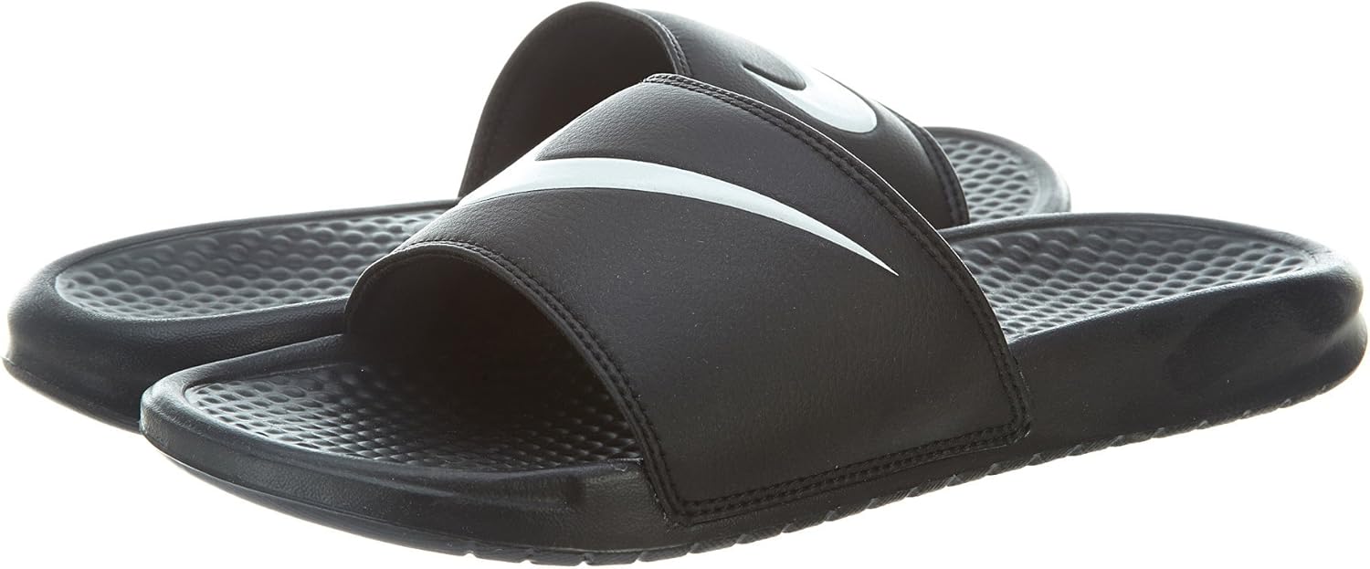 Nike Unisex Adults' Benassi Swoosh Beach & Pool Shoes, Black True White, 7 UK Amazon.co.uk