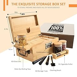Bamboo Box with Combination Lock, Decorative Box