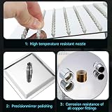 HAUSPROFI Rain Shower Head 8 Inch Square Stainless Steel Ultra Thin High view 4