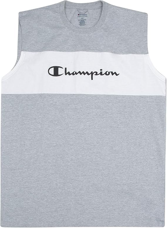 Champion Sleeveless Shirts for Men, Tank Top Mens T Shirts, Workout Shirts Heather Grey Amazon