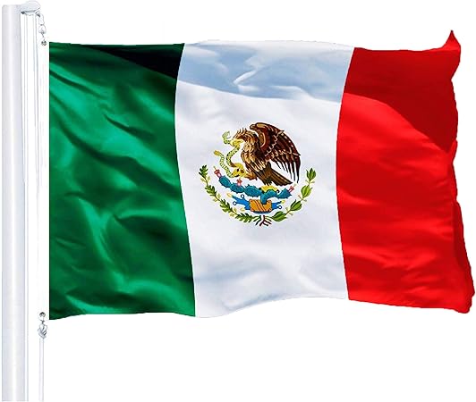 Zudrold México Bandera Mexicana 3x5 pies Impreso 150D