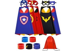 KARAZZO Kids Capes Set and Wristbands Kids Costumes Halloween Christmas Cosplay Dress Up for Boys Girls