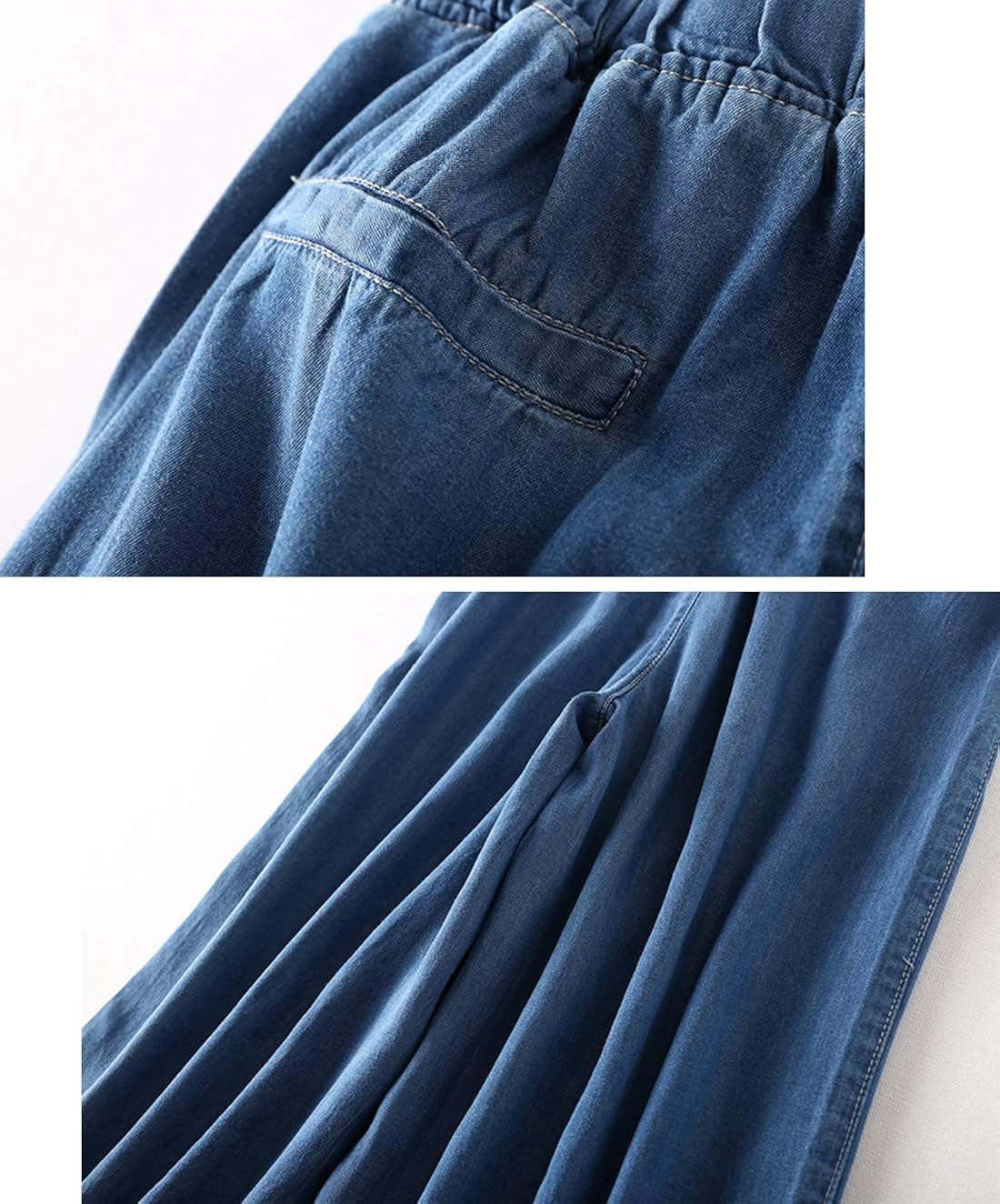 soft denim palazzo pants
