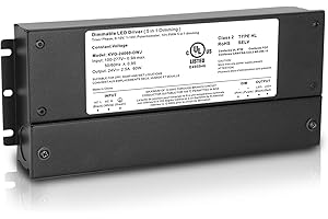 VANESA 60W Dimmable LED Driver 24V, AC to DC Triac Dimmable Transformer Power Supply, Dimming LED Driver, Compatible with lutron and leviton Dimmer, TRIAC/Phase/0-10V /1-10V/Potentiometer/10V PWM UL Listed