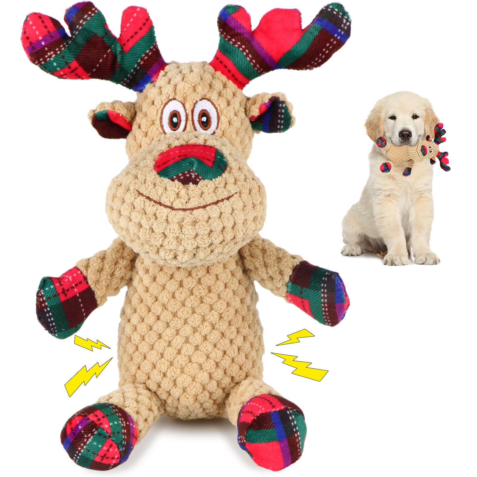 Frbyvad Interactive Dog Toys for Boredom, Plush Puppy Toys, Squeaky Dog Chew Toys for Large and Small Dogs Provide Comforting Playtime, Great Dog Birthday Gifts.