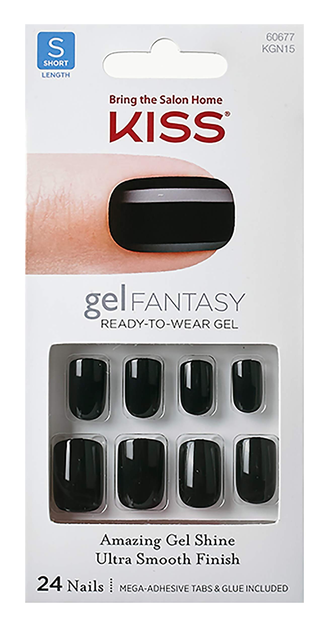 Kiss Nails GEL FANTASY "KGN09" (AB FAB) Short Design Nails