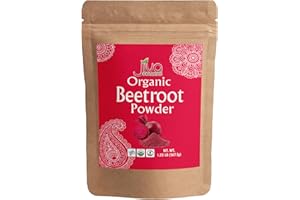 Jiva Organics Beet Root Powder 1.25 LB Bulk Bag - for Baking & Smoothies - Pure & Natural, Non-GMO, Vegan