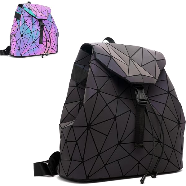 Geometric Women\'s Backpack Geometries Glow Large Purse Backpack Geometrical Amazon.com: CAFINY Geometric Women main image 3