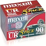 Maxell 108562 Brick PacksMaxell 108562 Low Noise Surface 90 min Recording Time Audio Cassettes, Great for Everyday Recording