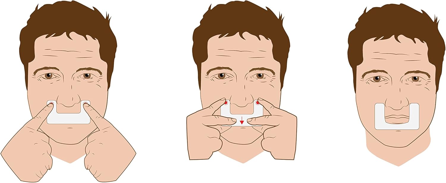 ChinUp Strips Reduce Loud snoring on The First Night, FDA Cleared, and Patented. Gently Help People Sleep in Peace. Boomerang Model for Men or Women with Normal Skin and no Facial Hair. Pack of 90: Health & Personal Care