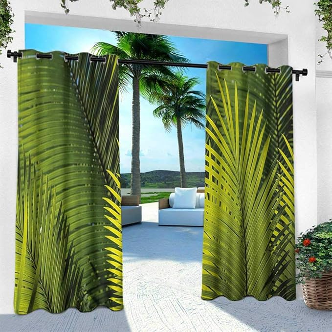 Leinuoyi Nature, Cortina de exterior para patio, cortinas de patio al