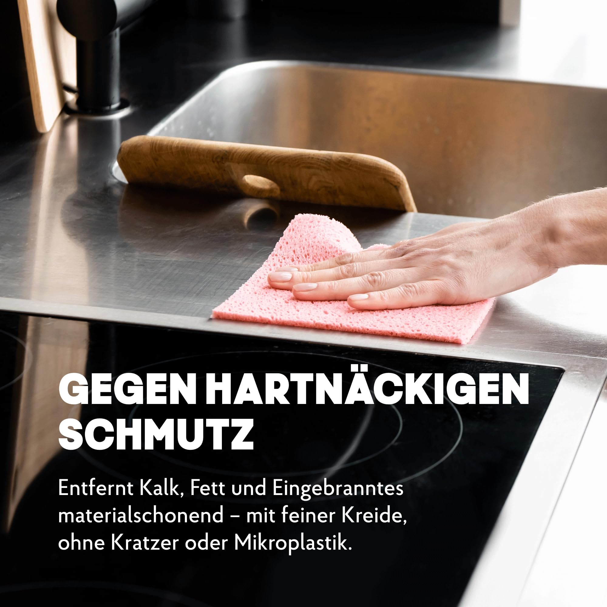 HAKA Scheuermilch, 750 ml, entfernt Kalk, Fett & Schmutz, ohne Kratzer, materialschonende Reinigung mit natürlicher Kreide, hautfreundlich, vegan, Zitronenduft 2