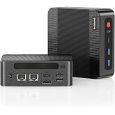 BOSGAME P6 Mini PC with AMD Ryzen 7 6800H, 24GB RAM 1TB PCle SSD | 4K Triple Display, Dual LAN, Wi-Fi 6E/BT5.2, Mini Desktop Computer for Gaming/Office