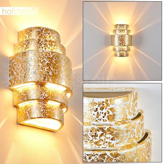 Lampada Da Parete Handan In Ceramica Di Colore Oro