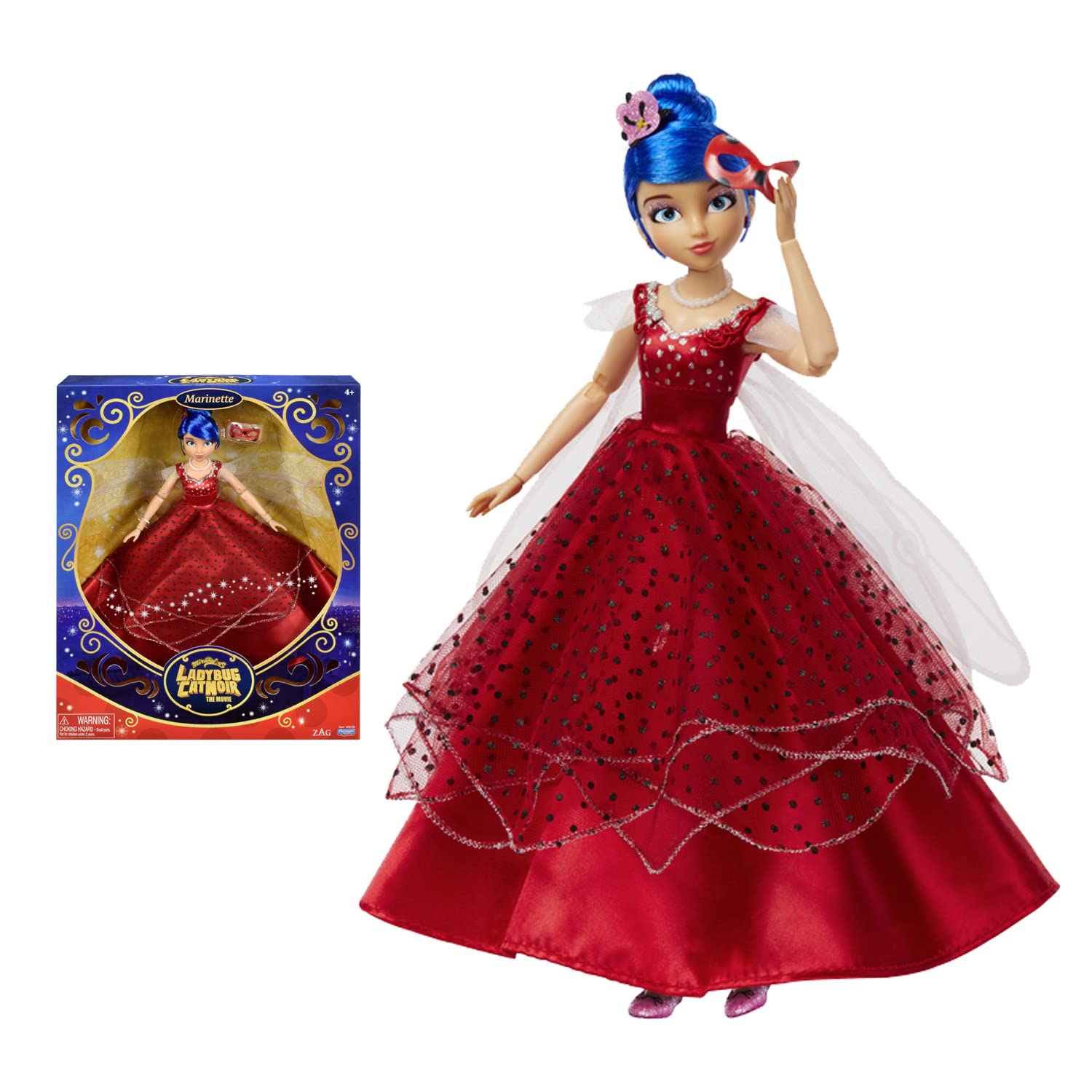 BANDAI - Miraculous Ladybug - Miraculous Ladybug and Cat Noir - Doll - Marinette - Ladybug Ball Gown - 26 cm Articulated Dressing Doll - P50155 — image 1