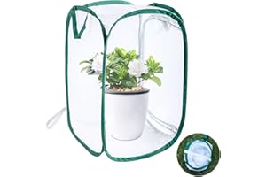 CHANGE MOORE Butterfly Habitat Medium Collapsible Outdoor Mesh Plant Enclosure, Clear View 5 Mesh Panels Insect Cage 1 Pack Butterfly Cage for Caterpillars 15.7''*15.7''*23.6''