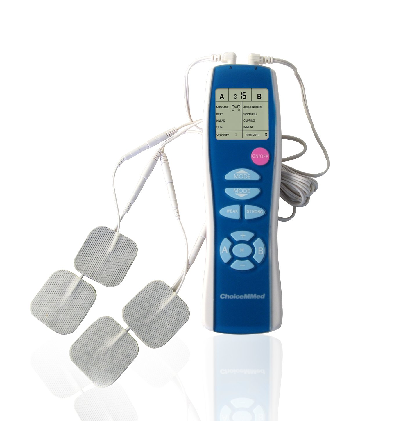 Tens Unit Electric Massage Machine Pulse Muscle Stimulator with 4