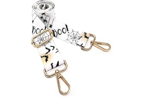 Dsigo Purse Strap, 1.5" Wide Gold Alloy Buckle Floral Printing Crossbody Shoulder Strap for Bag Handbag Crossbody Bags