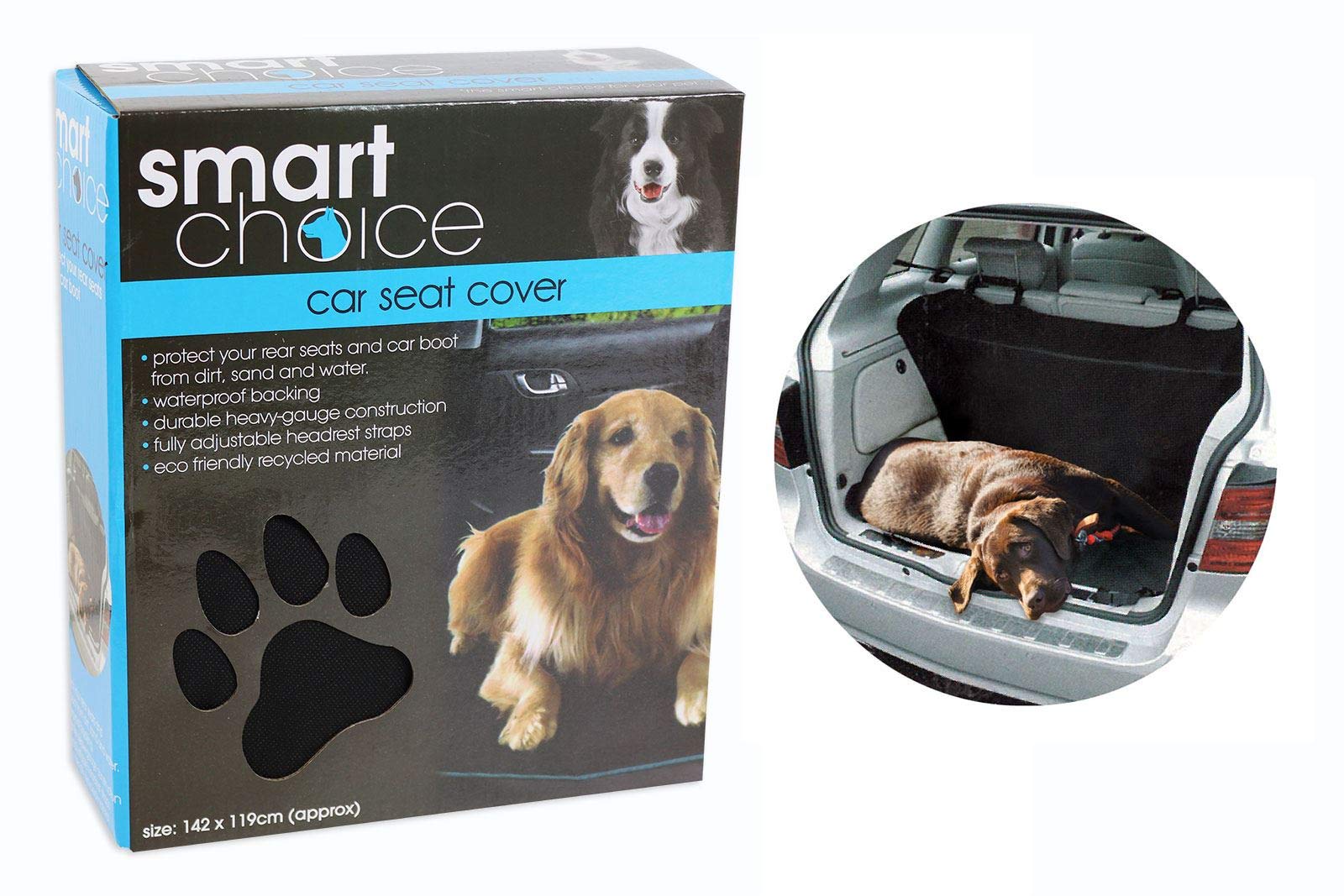Smart Choice Waterproof Car Seat Cover, Black, 0.63 kg