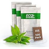 ECO Sachet Individually Wrapped Toiletries, Travel Size Bulk Shampoo and Conditioner 2in1 10ml (100 pk) Mini Hotel Toiletries Conditioning Shampoo 2in1 | Travel size Toiletries