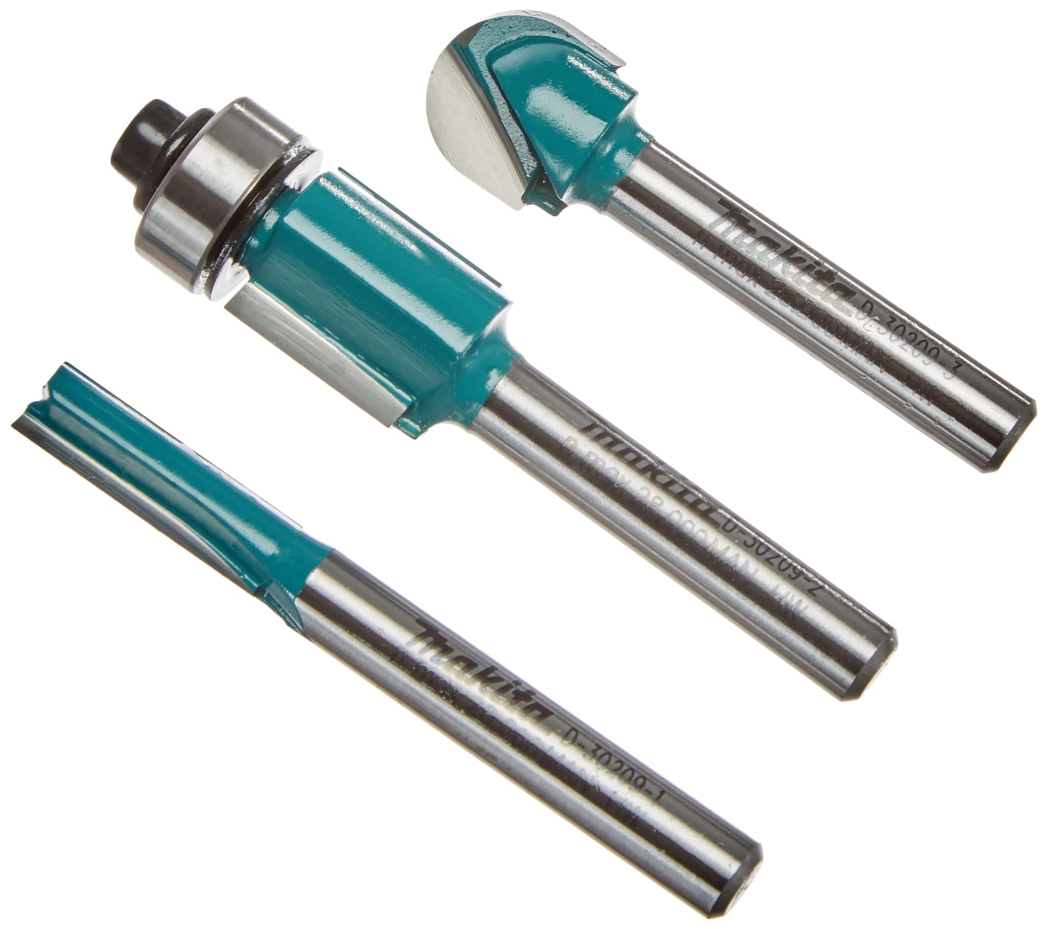 Makita Router Bit Set, 3 Piece, of 30209