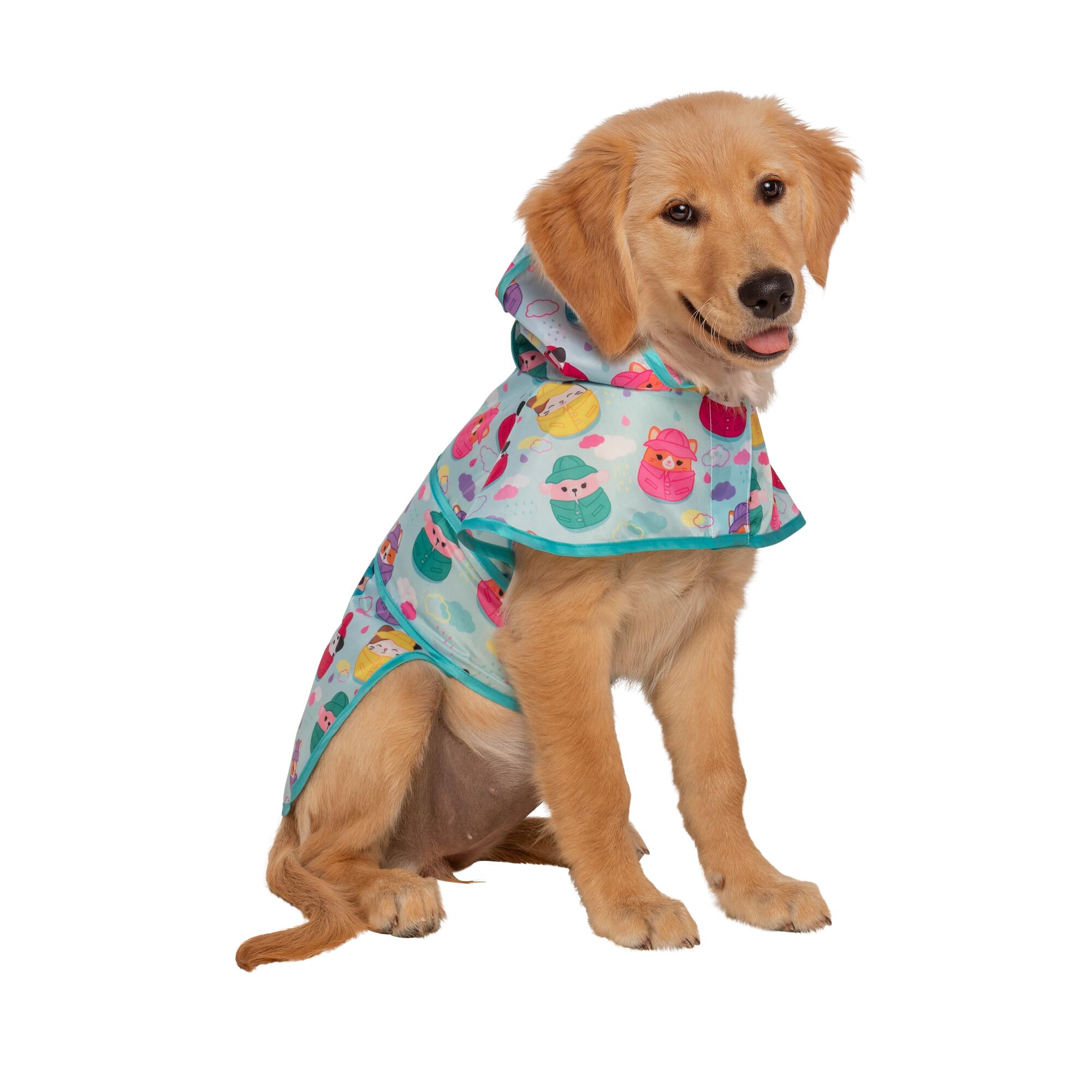 Squishmallows Original Dog Coat Medium-Sized It’s Raining Squish Pet Raincoat - Ultrasoft Official Jazwares Pets Apparel Medium Dog Rain Coat