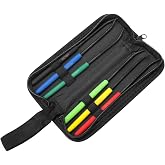 dolitify Set of 6 Hardness Tester File Set, HRC40-HRC65 Metal Testing Tool | 7.1 Inch Color Coded Hardness Checker Files with Storage Bag for Steel Metal Hardness Testing and Industrial Applications