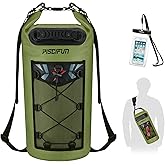 Piscifun Dry Bag, Waterproof Floating Backpack 10L/20L/30L/40L with Waterproof Phone Case for Boating, Kayaking, Fishing